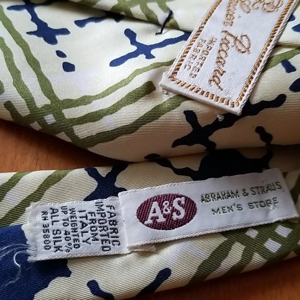 VTG. Lucien Piccard Abraham Straus Silk Retro Tie